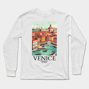 A Vintage Travel Art of Venice - Italy Long Sleeve T-Shirt